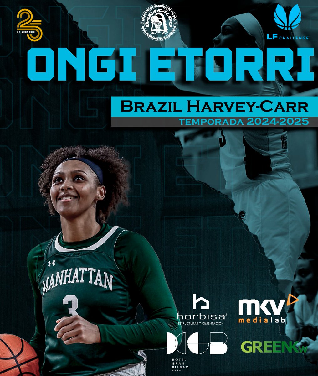 𝐎𝐍𝐆𝐈 𝐄𝐓𝐎𝐑𝐑𝐈, 𝐁𝐑𝐀𝐙𝐈𝐋 🫶🏼

🎯 De 3 en 3 siempre 
🔥 Estilo de vida: On fire 24/7 
🇺🇲 Llega desde Estados Unidos 

🔝 Brazil Harvey-Carr traerá todo su fuego al HGB Horbisa GreenKW Barakaldo  

🥹 Nos vemos en Lasesarre, BHC 

#SueñoContigo