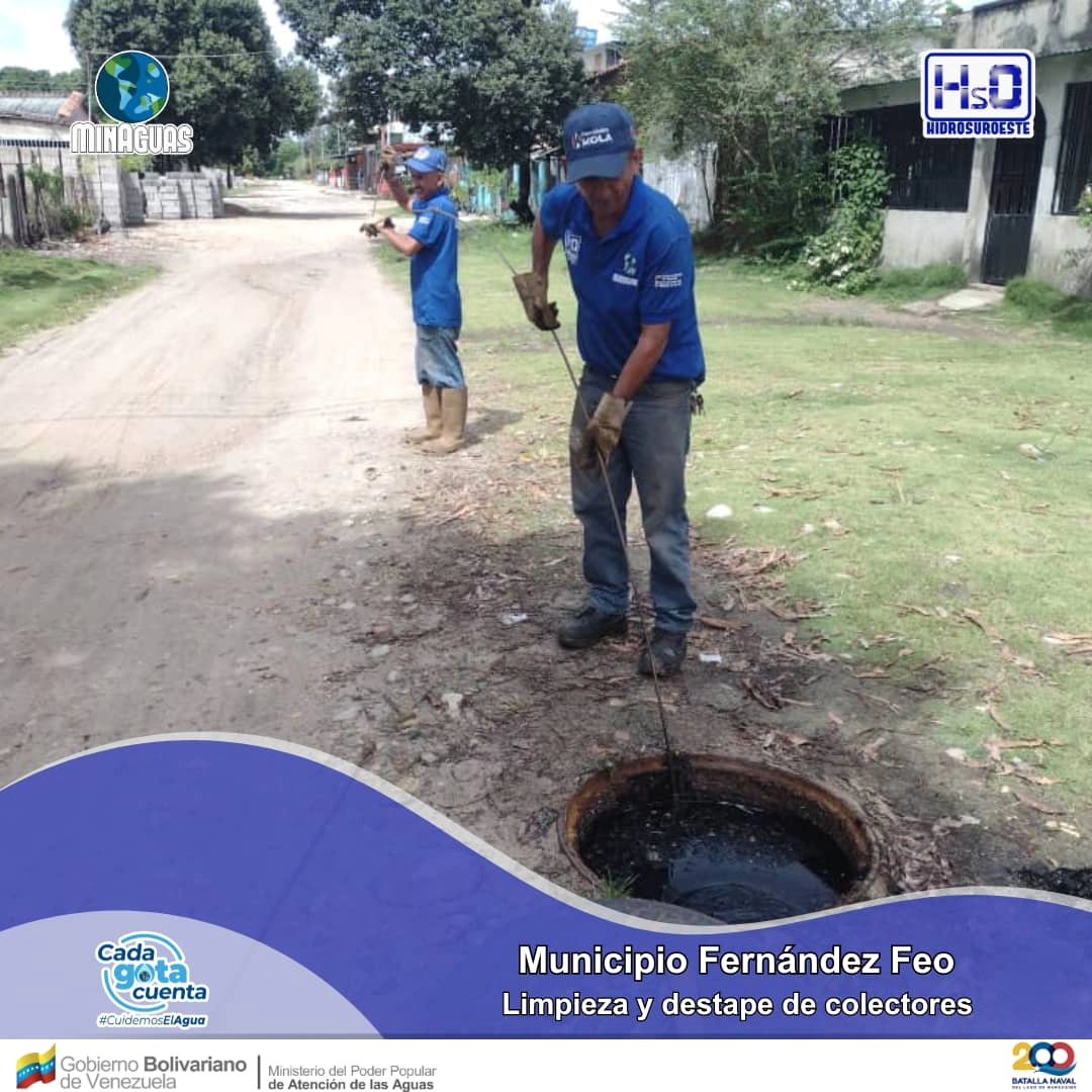 📰 #07Agos | • Seguimos adelante cumpliendo con las instrucciones del Presidente <a href="/NicolasMaduro/">Nicolás Maduro</a>

Brindando atención inmediata a través de los trabajos de limpieza y destape en colectores residuales ubicados en el municipio Fernández Feo.

#CadaGotaCuenta

¡Cuidemos el Agua!