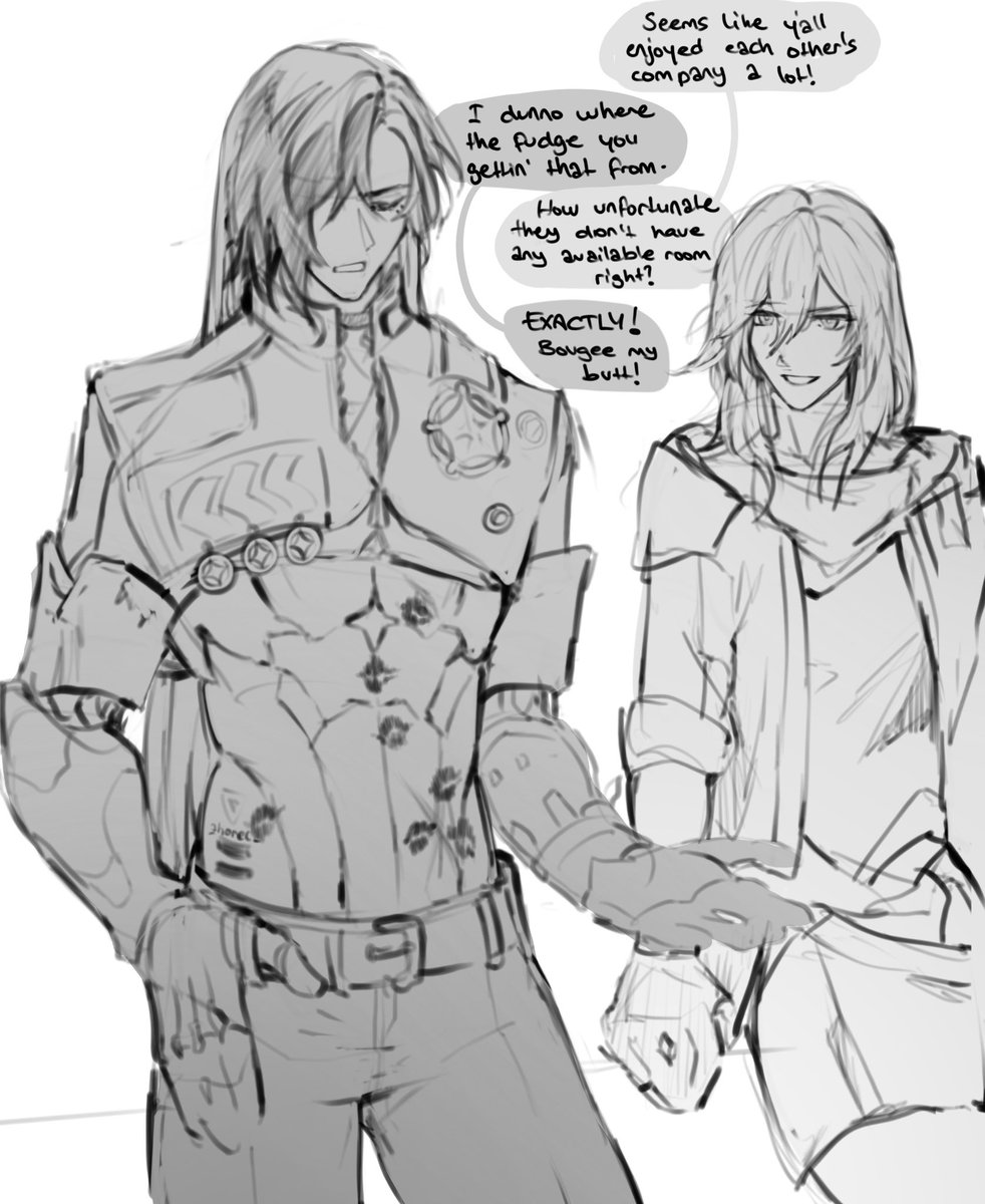 zhorec_'s tweet photo. this has been done sm times before probably but i had to get this out of my system (Also i KNOW they didn’t share a room in game let me be delusional)

#Argenthill https://t.co/kpJljH55yn