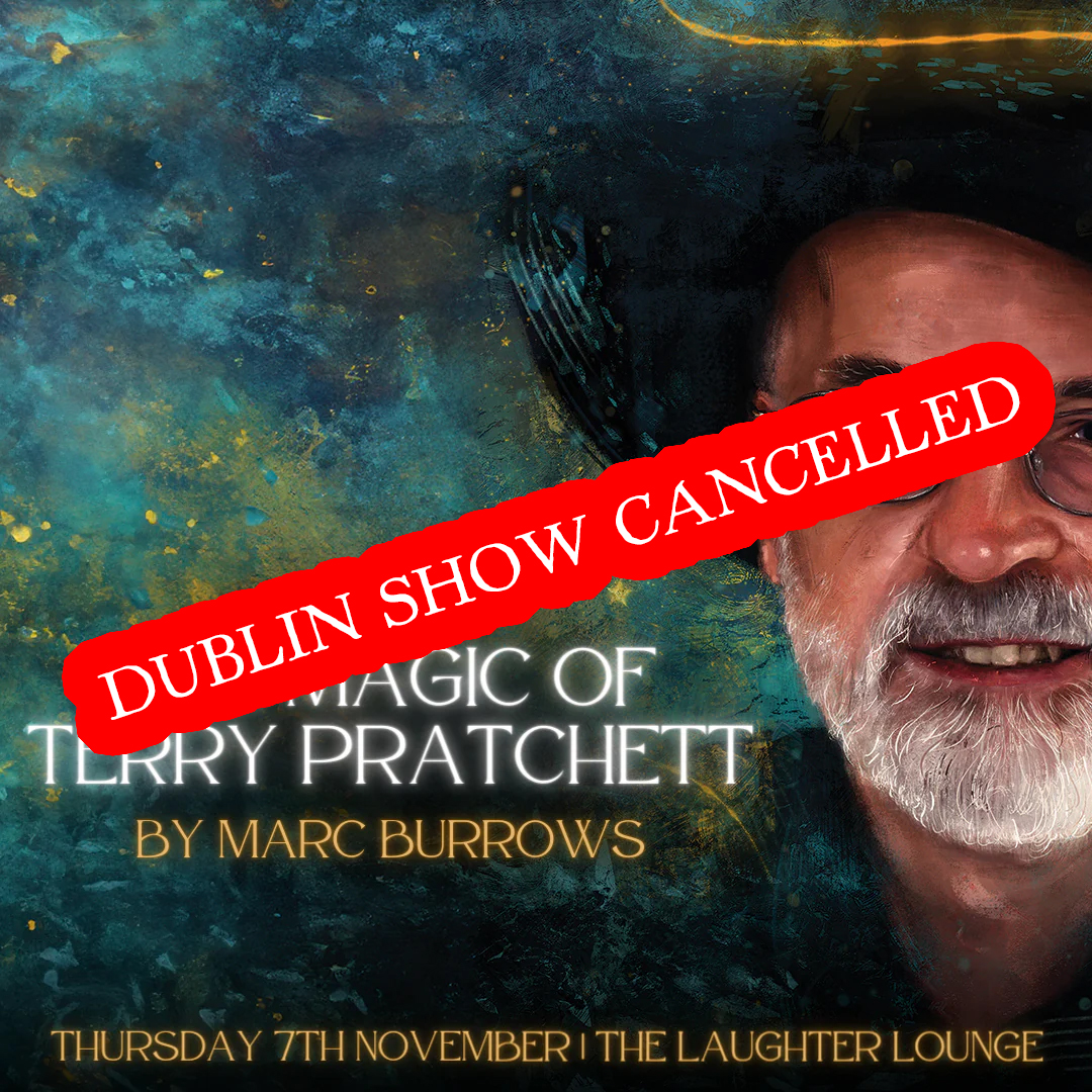 20thcenturymarc's tweet photo. PLEASE RT!🧵IRISH DISCWORLD FANS: Unfortunately  Magic of Terry Pratchett at @LaughterLounge, Dublin has been cancelled. It was all confirmed, publicity sent out and tickets onsale but the venue informed us that they were giving the date to another show. We were offered 1/ https://t.co/fF04D51kIQ