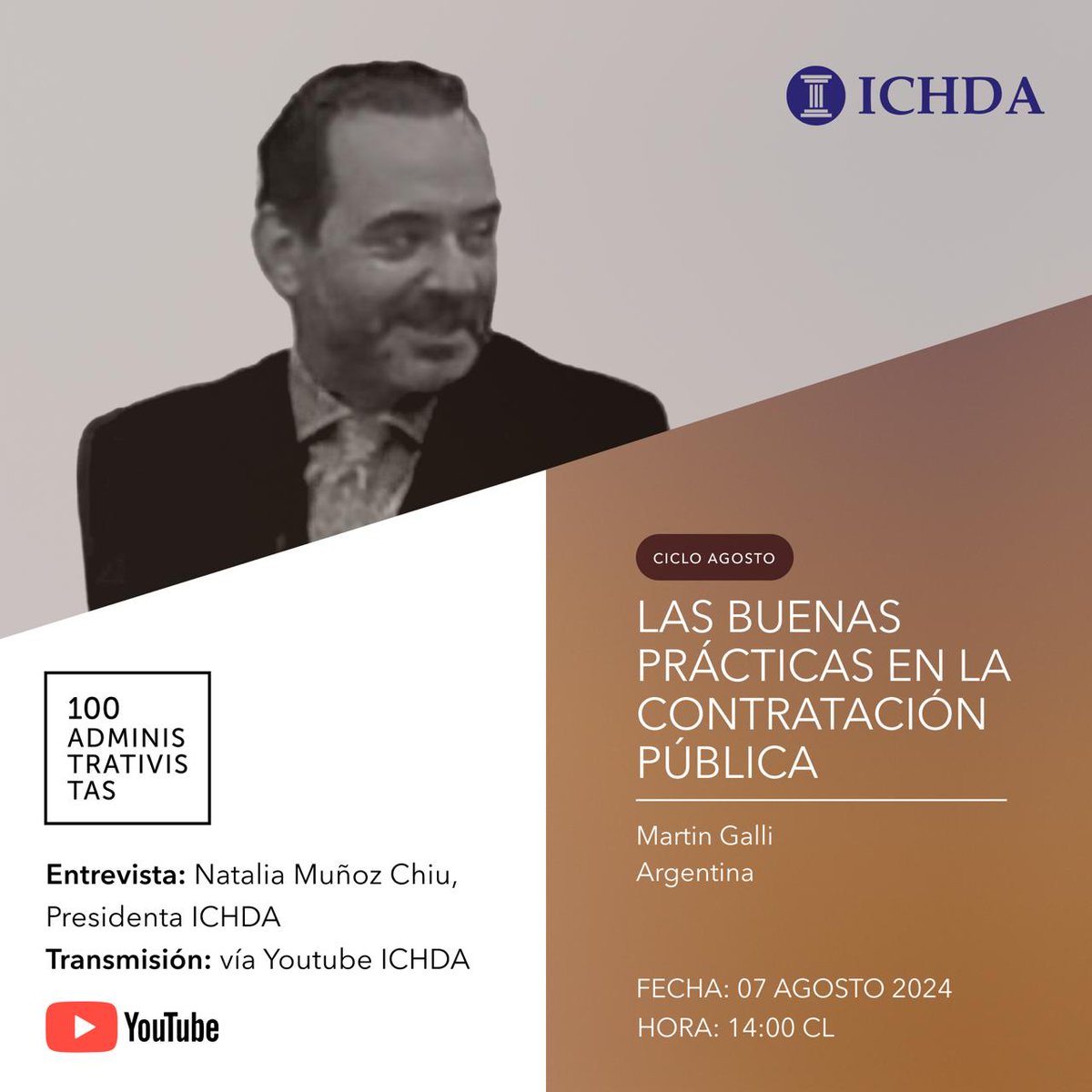 ichdacl's tweet photo. Entrevistas de hoy➡️Con Martín Galli: buenas prácticas en la contratación pública https://t.co/4tFXQEb4hK
➡️ Analía Antik: tecnología aplicadas a la actividad administrativa del estado https://t.co/uUYvy2yaGk
¡Te esperamos! #ichda https://t.co/PhPzfkv0QH