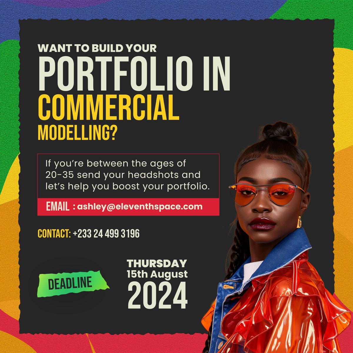 Whether you’re a seasoned pro or just starting out, WE WANT YOU🫵🏾📸

Get to work with talented professionals in the industry whilst building your portfolio👏🏾👏🏾Send that email to 
ashley@eleventhspace.com ASAP
•
•
#mediaproductionhouse #eleventhspace #commercialmodels