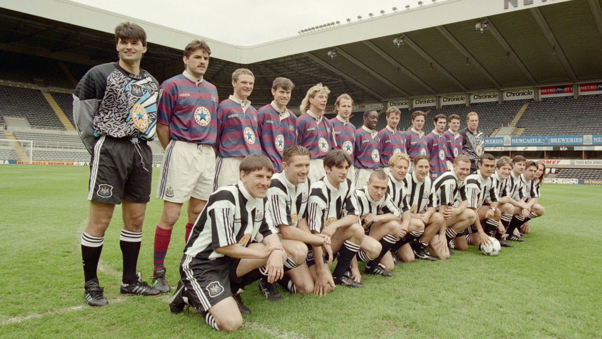 robertmdaws's tweet image. NEWCASTLE UNITED FC @NUFC #nufc 
Kit launch #adidas May 1995