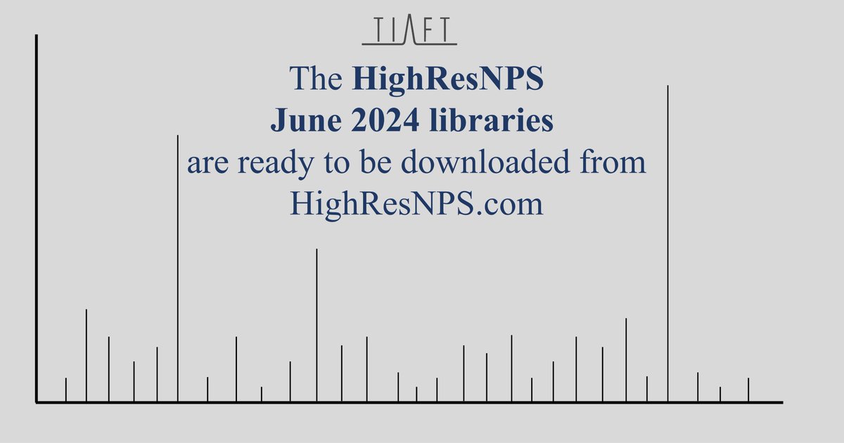 The HighResNPS June 2024 libraries are ready to be downloaded from HighResNPS.com. These libraries are available in a variety of formats to suit your instrumentation. Another great resource powered by #TIAFT😉