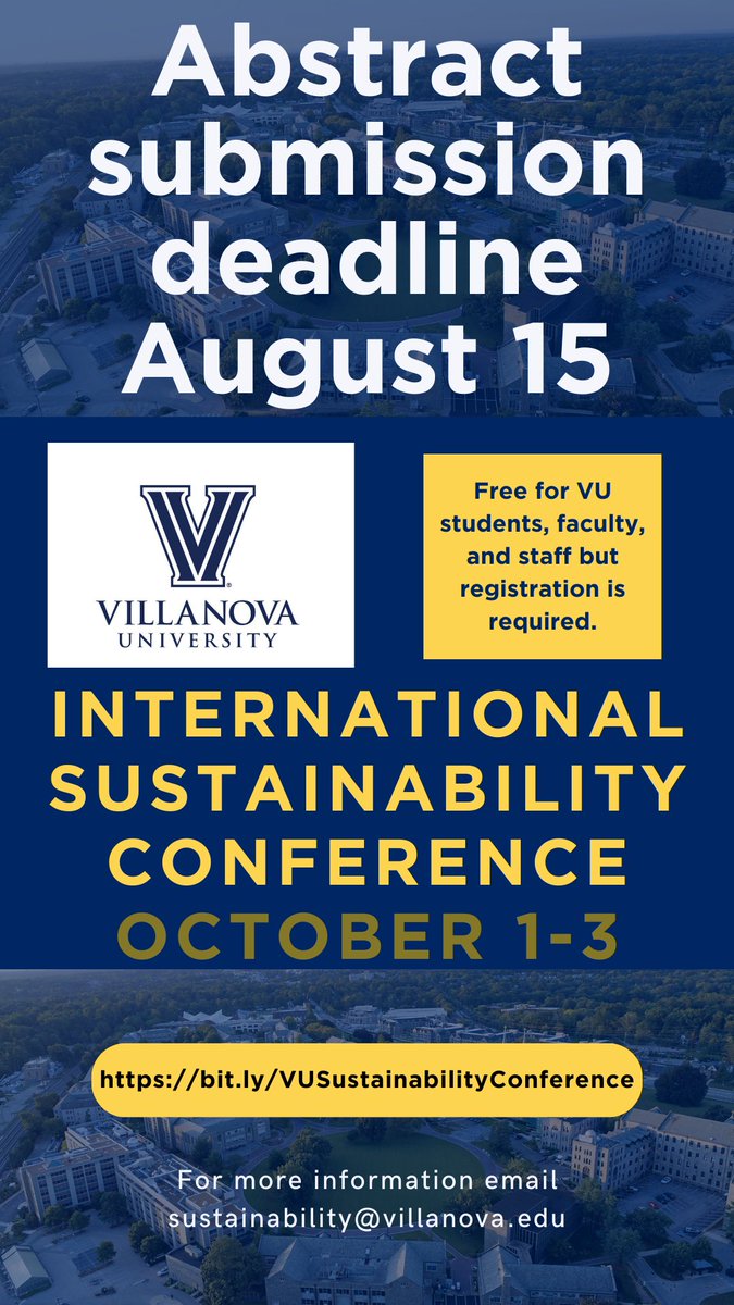There's still time to submit! #VUSustainabilityConference #Sustainability