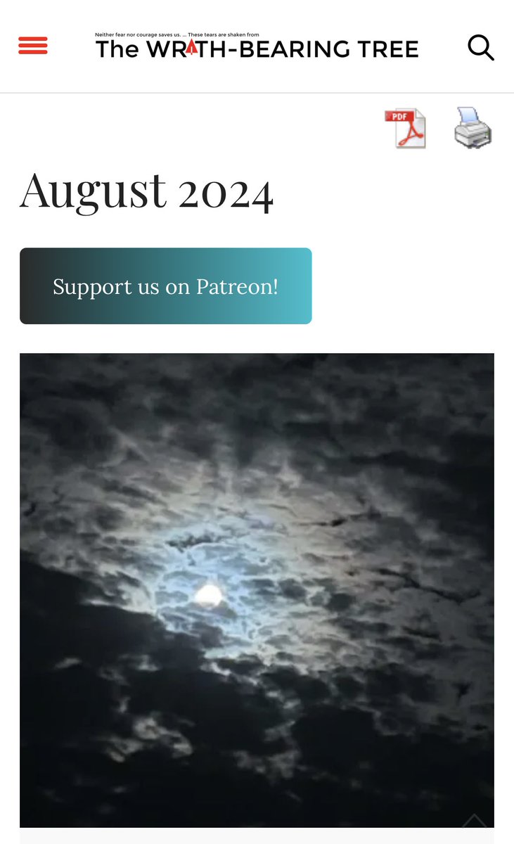 Brand new issue of <a href="/WrathBT/">Wrath Bearing Tree</a> and it’s a good one! Enjoy and share! wrath-bearingtree.com