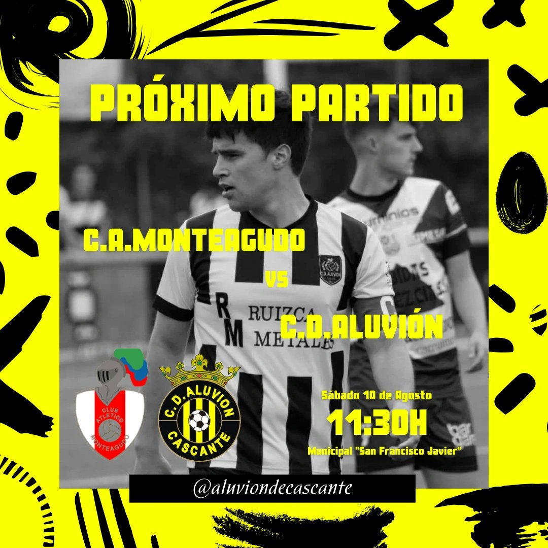 PRÓXIMO PARTIDO | 🗓️⚽

𝑪.𝑨.𝑴𝒐𝒏𝒕𝒆𝒂𝒈𝒖𝒅𝒐 - 𝑪.𝑫.𝑨𝒍𝒖𝒗𝒊𝒐𝒏

Este sábado  día 10 de agosto, nuestro primer equipo disputará el primero de sus partidos de pretemporada frente al C.A.Monteagudo.
El partido se disputará en el "San Francisco Javier" a las 11:30 horas.