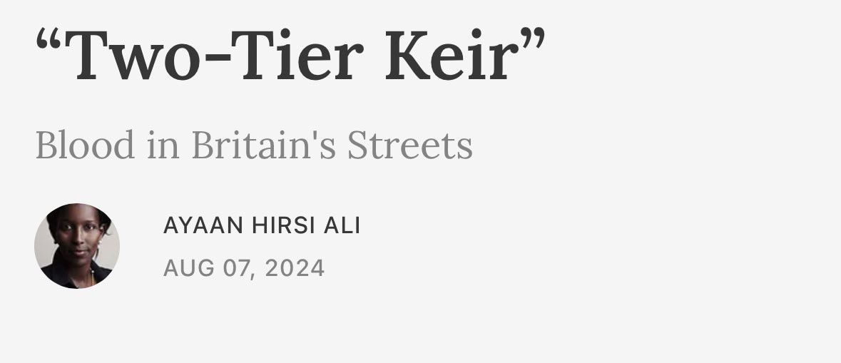 Ayaan's tweet image. Rioting is an abominable thing. Stealing, looting, and the damaging of property have been excused by swathes of liberal commentators over recent years as an essential form of speech; a way to “speak truth to power.” This is never right and punishment for violence ought to be…