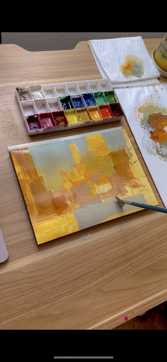 tommykimart's tweet photo. Warm sunset light ❤️
#gouache #sunset https://t.co/T0IzxDZeFA