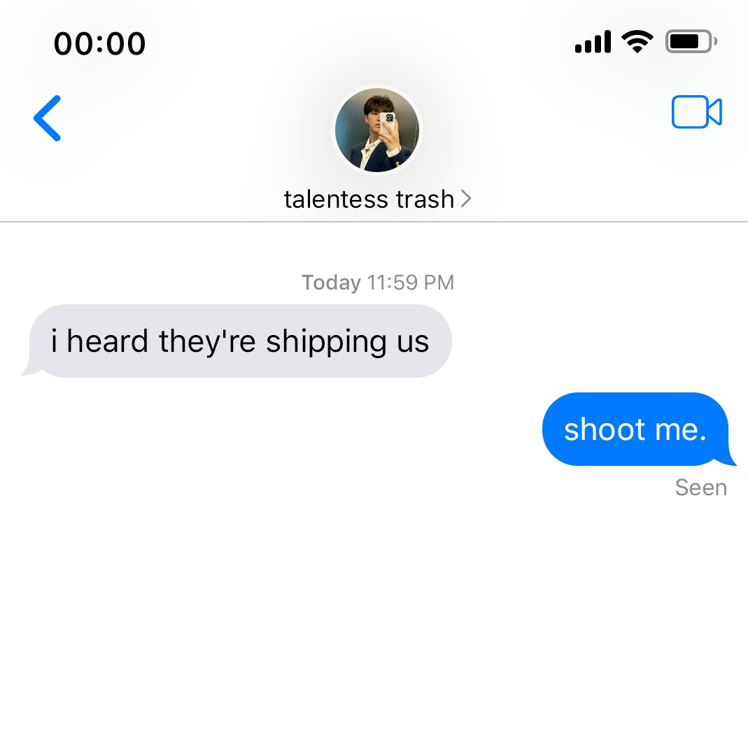 shiewritez's tweet photo. hate melodramatically || spin off (?)

"they're shipping us" https://t.co/E9HiAB7xRL