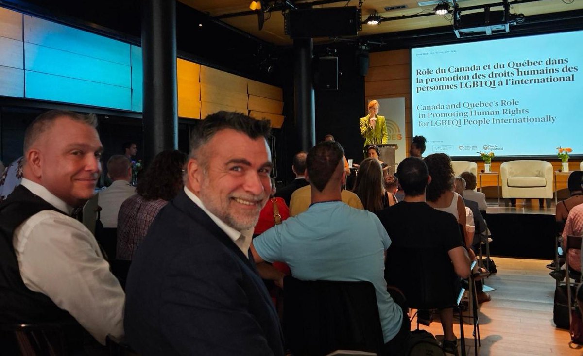 Conseil du patronat (@conseilpatronat) on Twitter photo 🌍 Colloque sur les droits des personnes #LGBTQI+
<a href="/karlblackburn/">karl blackburn</a> et l'équipe sont présents pour discuter du rôle crucial du Québec sur le statut international de ces droits fondamentaux.
Merci à <a href="/EgidesAlliance/">ÉGIDES</a>, <a href="/InfoDignity/">Dignity Network / Le Réseau Dignité</a> et <a href="/FierteMTLPride/">Fierté MTL Pride</a> d'avoir initié ces conversations. 🌍 Colloque sur les droits des personnes #LGBTQI+
<a href="/karlblackburn/">karl blackburn</a> et l'équipe sont présents pour discuter du rôle crucial du Québec sur le statut international de ces droits fondamentaux.
Merci à <a href="/EgidesAlliance/">ÉGIDES</a>, <a href="/InfoDignity/">Dignity Network / Le Réseau Dignité</a> et <a href="/FierteMTLPride/">Fierté MTL Pride</a> d'avoir initié ces conversations.