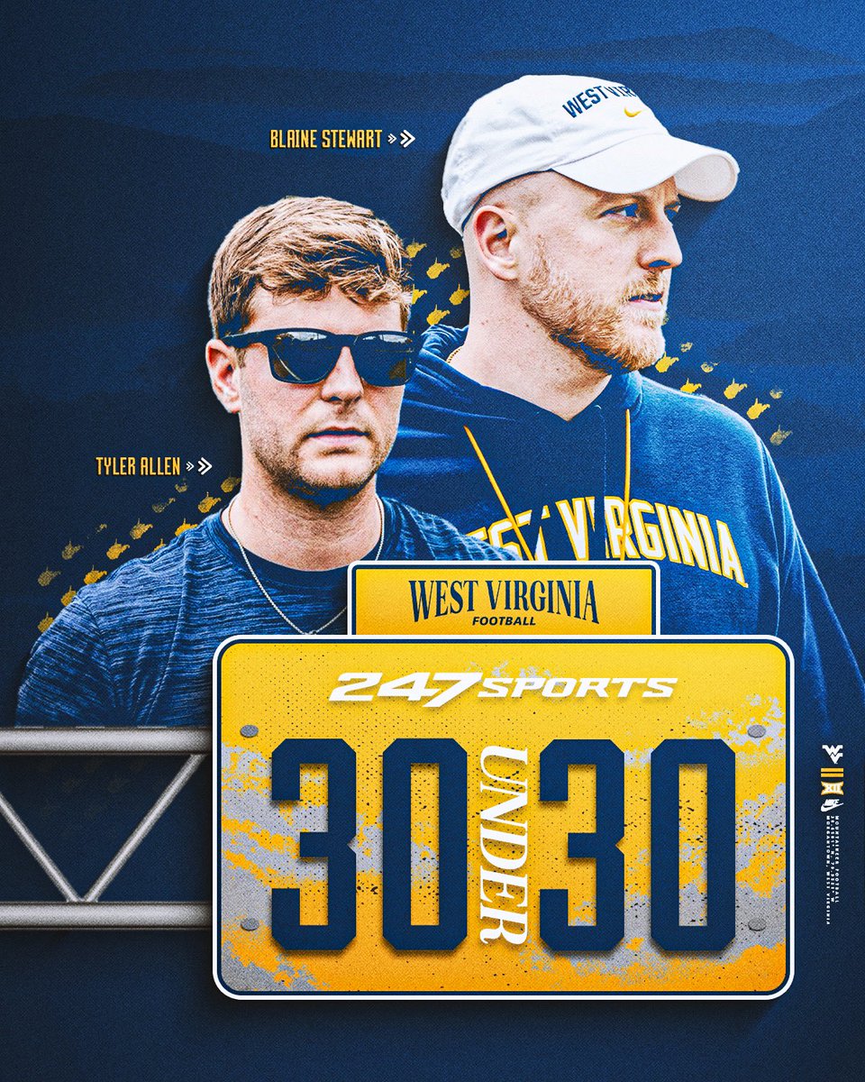 West Virginia FB Recruiting (@wvufbrecruiting) on Twitter photo Congrats to our guys <a href="/CoachTylerAllen/">Tyler Allen</a> <a href="/CoachBlaineStew/">Blaine Stewart</a> on their nomination for <a href="/247Sports/">247Sports</a> 2024 “30 under 30” 🔥
#HailWV Congrats to our guys <a href="/CoachTylerAllen/">Tyler Allen</a> <a href="/CoachBlaineStew/">Blaine Stewart</a> on their nomination for <a href="/247Sports/">247Sports</a> 2024 “30 under 30” 🔥
#HailWV