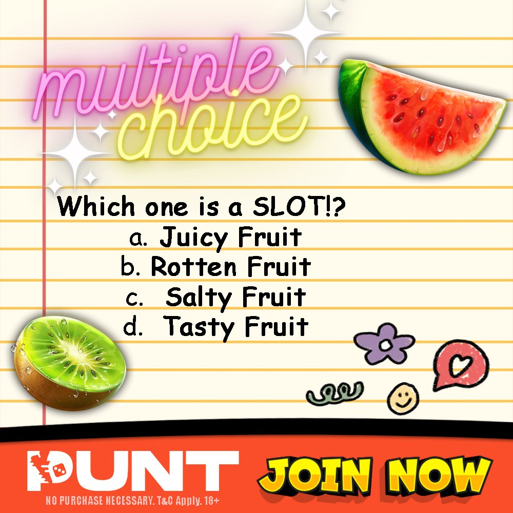 ⭐ MULTIPLE CHOICE! ⭐

WINNERS:2
PRIZE: 5SC

✏️ Rules to enter:
1. FOLLOW <a href="/PuntSocial/">Punt.com</a>  on Twitter!
2. LIKE + RT this post!
3. Comment with the correct answer! (along with your PUNT username)

GOOD LUCK ❤
