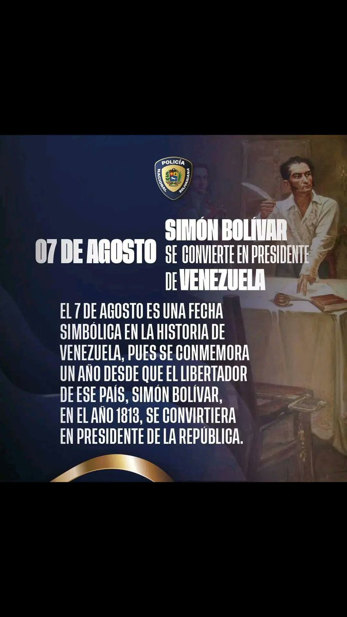 Hoy se conmemorá los 211 años de haber sido juramentado el Libertador Simón Bolívar como Presidente de la República, por el Congreso de Angostura.
 @nicolasmaduro @remigioceballosichaso @rubensantiagos_ @migueldominguez08