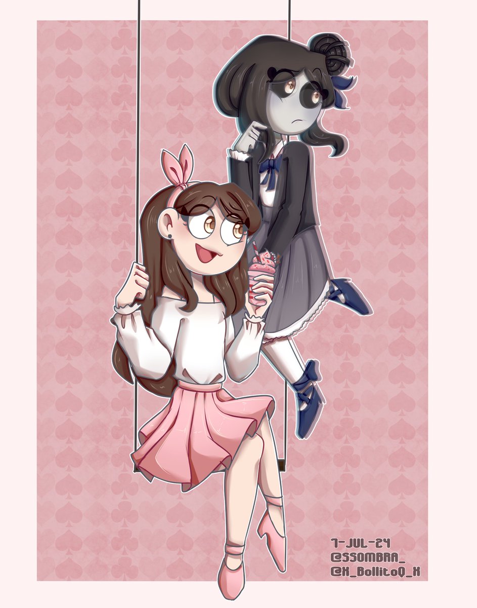 x_BollitoQ_x's tweet photo. Aca dejo mi parte en separado para que lo aprecien mejor, fue un placer dibujar a estas nena tan lindas ♥️
(Le pertenece a @/lois.chan352 en instagram)
#Hijosdefhs-#Fnafhshijos-#Hijosfnafhs-#hdfhs-#hdfnafhs-#FreddyxGold-#Goldreddy-#Freddold-#FhsNewday https://t.co/vrrrrlql2z