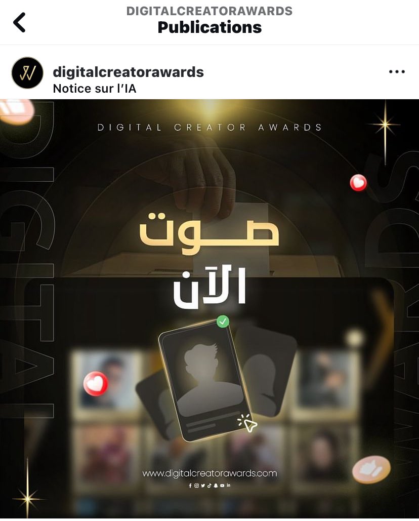 bochraaaa_'s tweet photo. Khawti rani مشاركة في digital creator awards 
Votiiw eliya I really need ur support guys 🥹❤️
Hawlik link yedikom nichen 3andi 

https://t.co/wWy5lv7vNb https://t.co/0heMGvmrbY