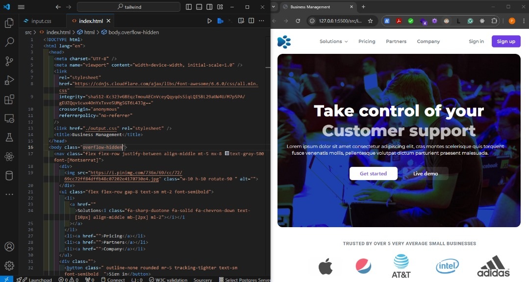 Morgann003's tweet image. Tried out tailwind CSS on a random project and it turned out beautiful and responsive😊❤️
@code_with_john @jojoisatechbaby @darevictor01
#frontendwebdev
#tailwindcss