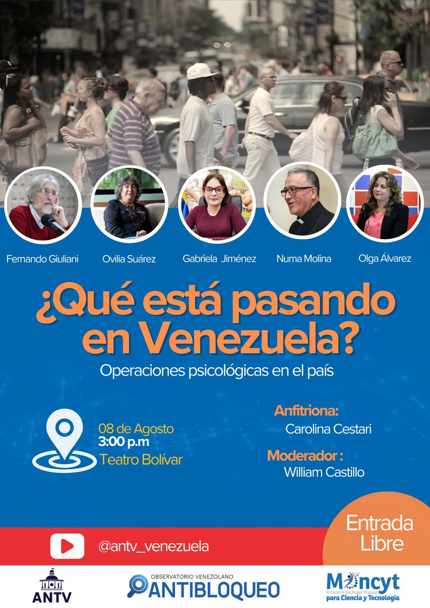 planwac's tweet photo. Para los que se perdieron el foro del martes pasado ¡A petición! Este jueves, en el Teatro Bolívar. Entrada libre y transmisión por el canal youtube de ANTV https://t.co/EMlmj92PYn