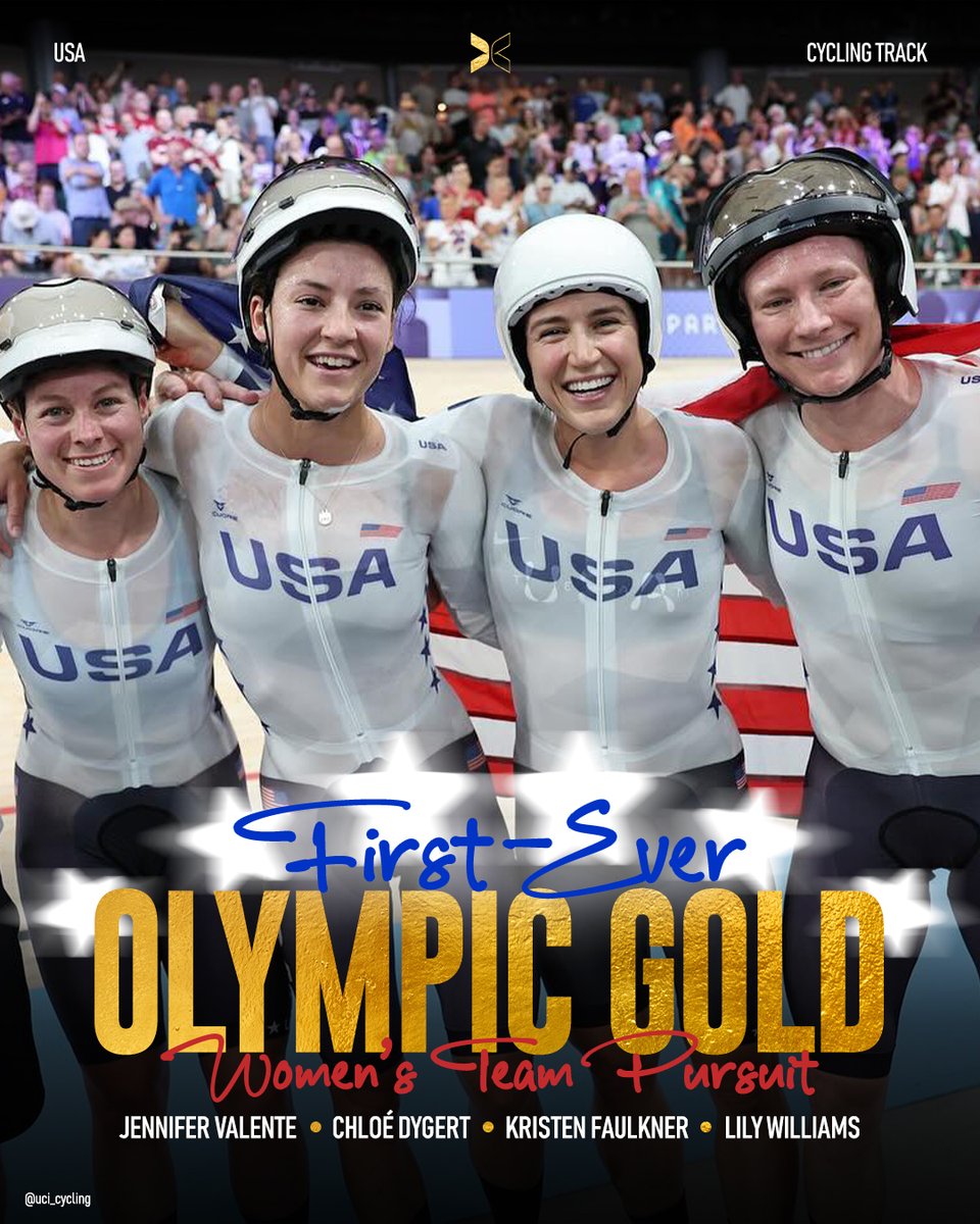 🚴‍♀️<a href="/usacycling/">USA Cycling</a> grabbed the glory and are bringing home @teamusa’s FIRST-EVER #GOLD in #Cycling track women’s team pursuit 🥇 #OlympicGames
