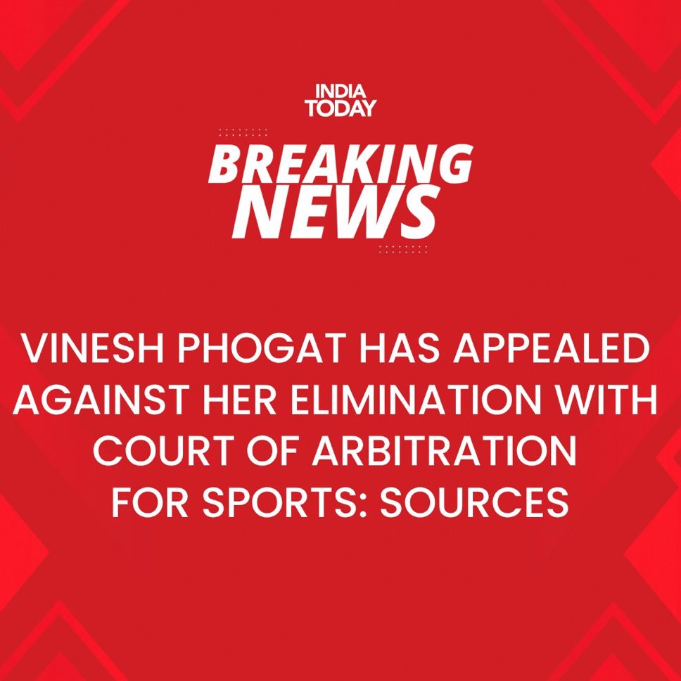 sardesairajdeep's tweet photo. If there is justice, it will be done! C’mon India, if we claim to be a global ‘vishwaguru’ power, let’s start with sports! If  Reliance Foundation wants to drive the 2036 Olympic bid , show you have clout in global fora. Stand by Vinesh!👍🙏 https://t.co/SIppaDtA9r