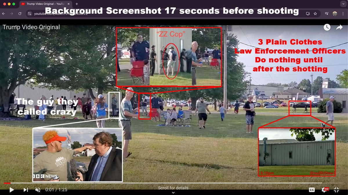 NwkPhotography's tweet image. ZZ Cop (long beard in center) was filming towards the stage and the shooter. Did nothing #Trump #TrumpAssasinationAttempt #Rally