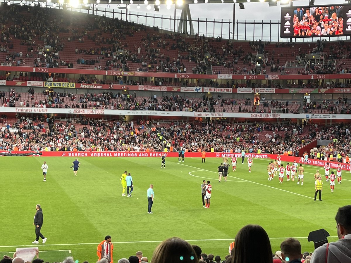 SamJDean's tweet photo. Mikel Arteta deep in conversation with the impressive Myles Lewis-Skelly after the final whistle. https://t.co/8XzzkxfOqp