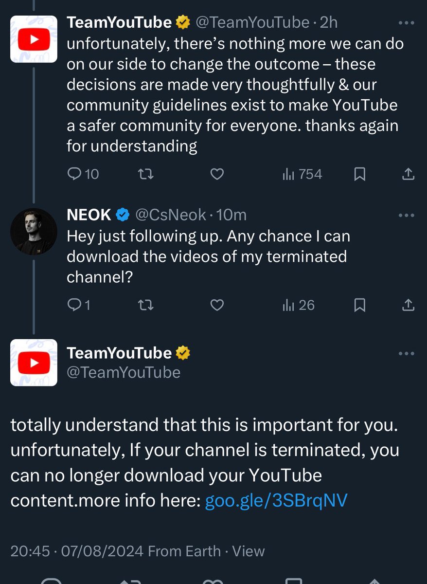 It gets even crazier. 

All 2018-2019-2020 neokCS classics are GONE. 

It was my very first YouTube channel, I created it in 2012. I had private videos on there which I made for school/friends.

Favorited/liked videos which I had saved up in a playlist for over A DECADE. A