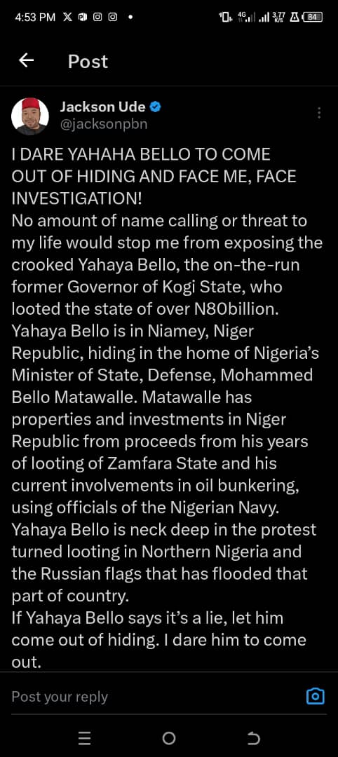 EmekaOssai10's tweet photo. But, why are some people trying to defend a corrupt person who has refused to appear before the anti-corruption body?
Poverty is a disease in this part of the country.
This same Yahaya Bello did everything to impose his boy who came to take him from EFCC.#YahayaBello
#Tinubu https://t.co/IcTfIoIa1H