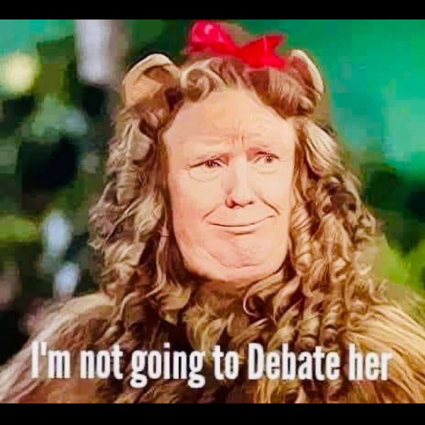 ablueview's tweet photo. #DonOldTrump is an insecure bully terrified that others will see how worthless he is at his core (which is what Fred Trump instilled in him). This fear is why he is unlikely to ever debate Harris.

#TrumpIsAfraid #TrumpIsAFraud #HarrisWalz2024 #VoteBlueDownBallot  #ABlueView https://t.co/uufykUBbnw