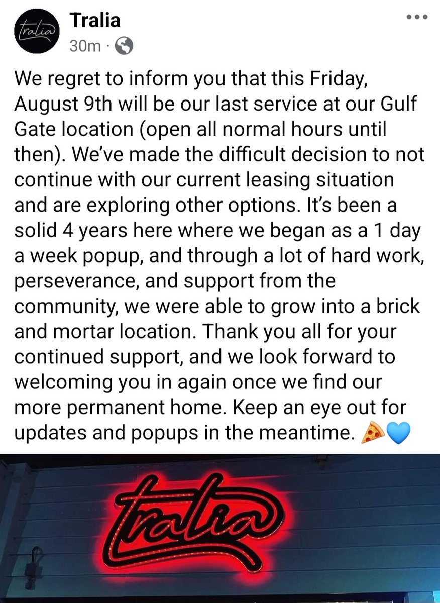 Closing...... but they will be back.  Follow them on social media.