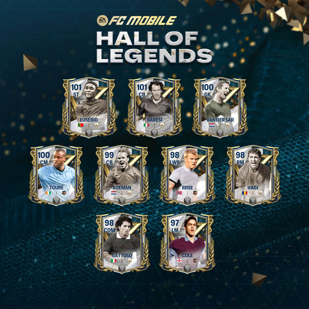 An imposing GK stands tall alongside legends of the game. 🧤 

New ICONs and Heroes launch in #FCMobile at reset.