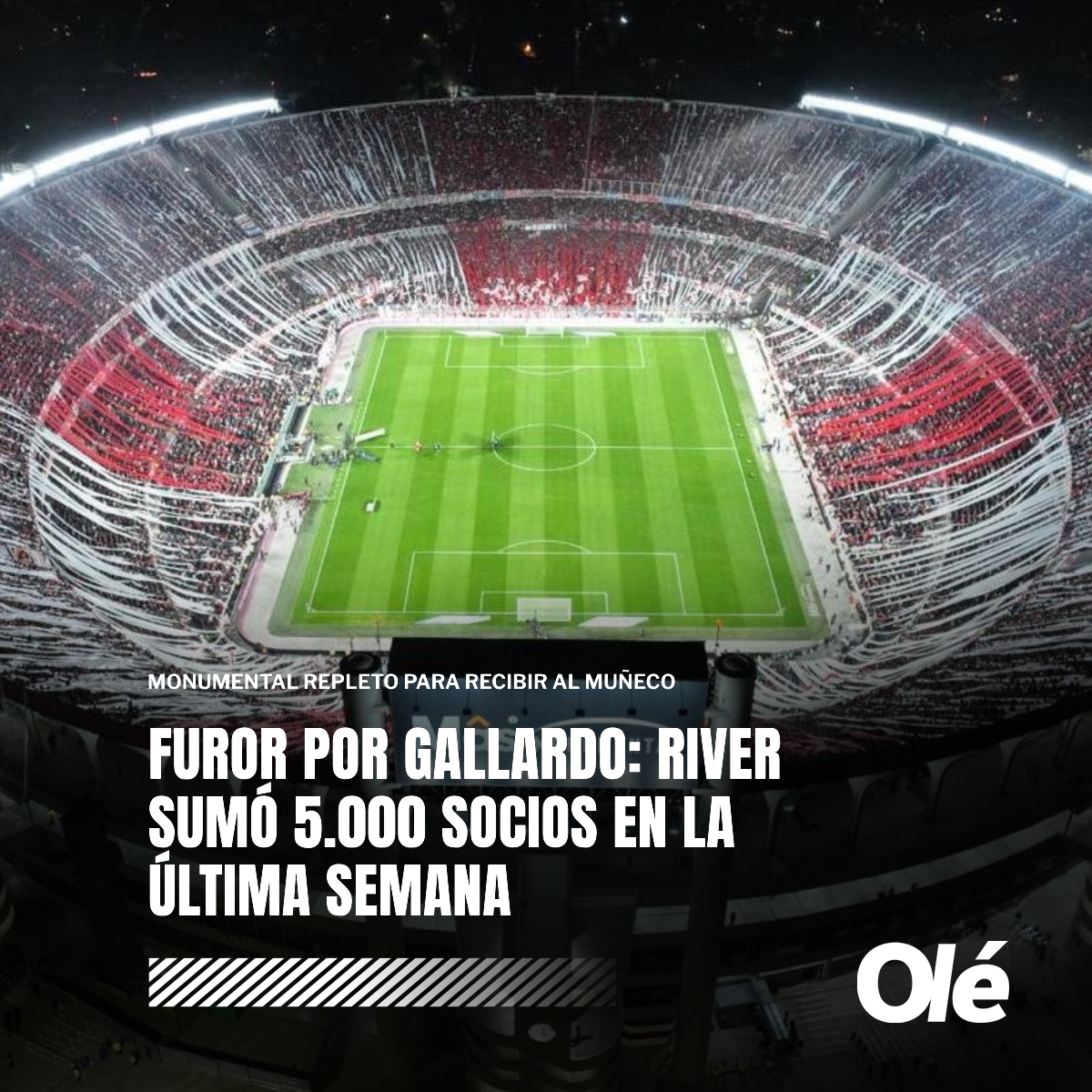 🗣️ Stefano Di Carlo, secretario general de River, le reveló a Olé que en la última semana "se asociaron 5.000 hinchas"

🤯 Además, en la venta de entradas para su debut ante Huracán hubo ¡85 mil personas en la fila virtual!