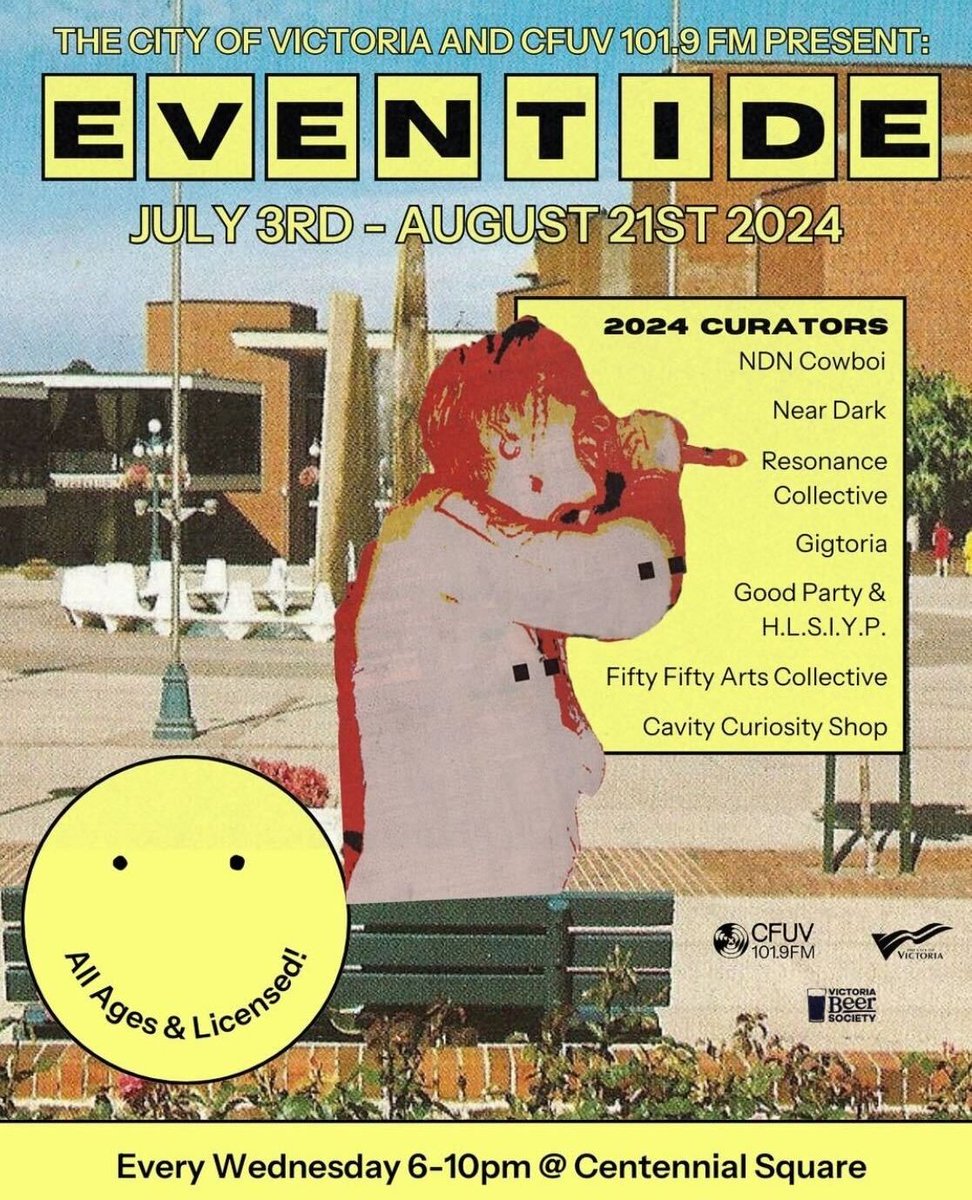 Check out the #Eventide music series at Centennial Square. Every Wednesday @ 6pm enjoy FREE Live music from local and out-of-town acts. 🎵🎸🎹
🍺🚌 AND the #VBSBeerBus will be there serving ice-cold craft beer.

👉️ Check out eventidevictoria.com for more details!