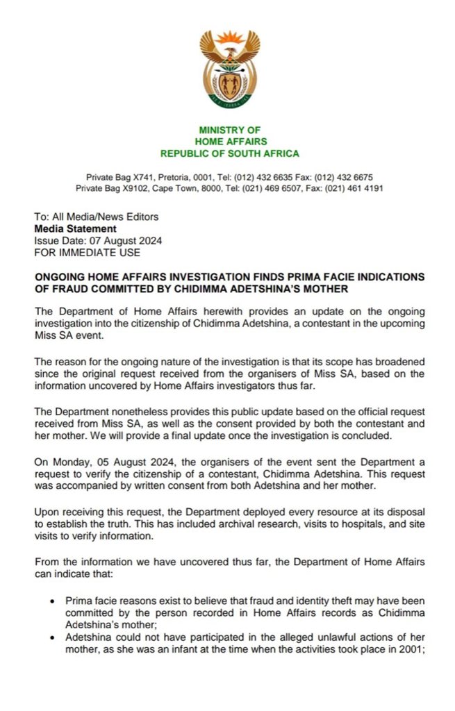 PhilMphela's tweet image. Mara why would you go through all these when you know there is fraud? 

Why not pull out the moment there is a red flag? 

Why didn’t #ChidimmaAdetshina ask her mom when this first broke, if she didn’t know? 

All this was so unnecessary.