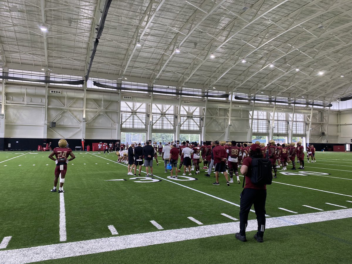 JoshBrogadirTV's tweet image. Got to go by @BCFootball training camp today to see Bill O’Brien’s team in action. Tonight on WCVB Channel 5.