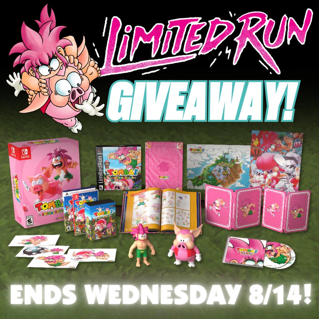 LimitedRunGames's tweet image. Want to win a copy of Tomba? A digital key? A WHOLE HOG prize pack?

Check out our Tomba! Special Edition sweepstakes now for your chance to win PIG! 🐖

Enter here: bit.ly/3yxRSkB