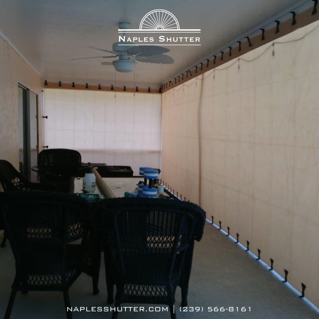 NaplesShutter's tweet image. Don&apos;t let storms ruin your peace of mind. Our AstroGuard hurricane protection fabric is strong, durable, and easy to install. Keep your home safe during hurricane season! #hurricaneprotection #astroguard #naplesfl #naplesshutter