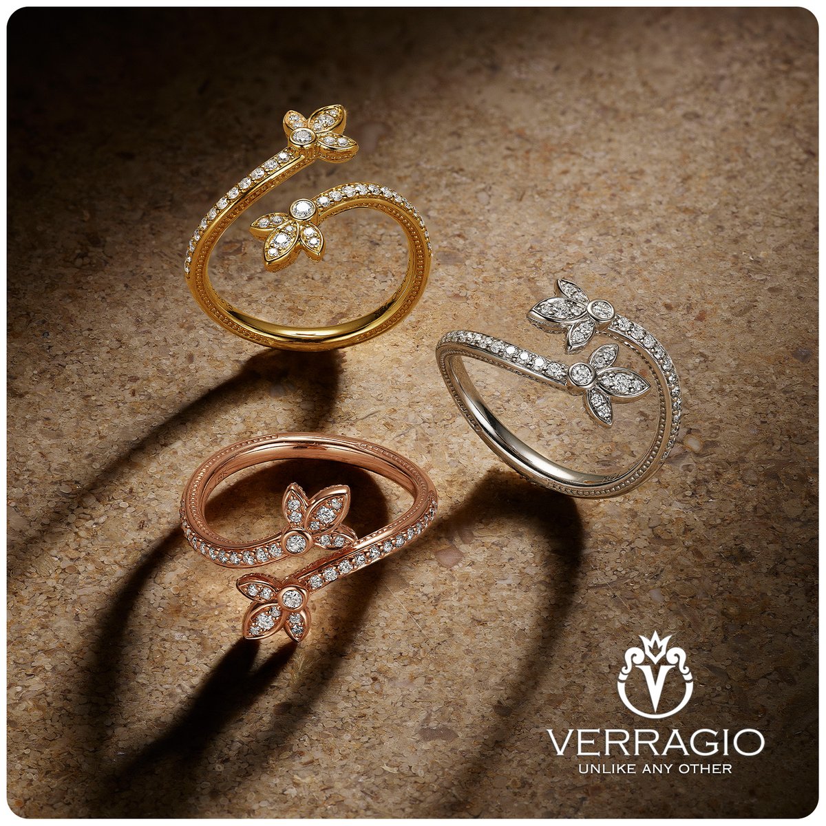 Exquisite elegance shines through in our stunning diamond rings, available in white, yellow, and rose gold. Which hue speaks to your heart? ❤️

ℹ️: J-0461701-YR, J-0461701-WR, and J-0461701-RR 

#Verragio #Jewelry #Rings #GoldRing #DiamondRing