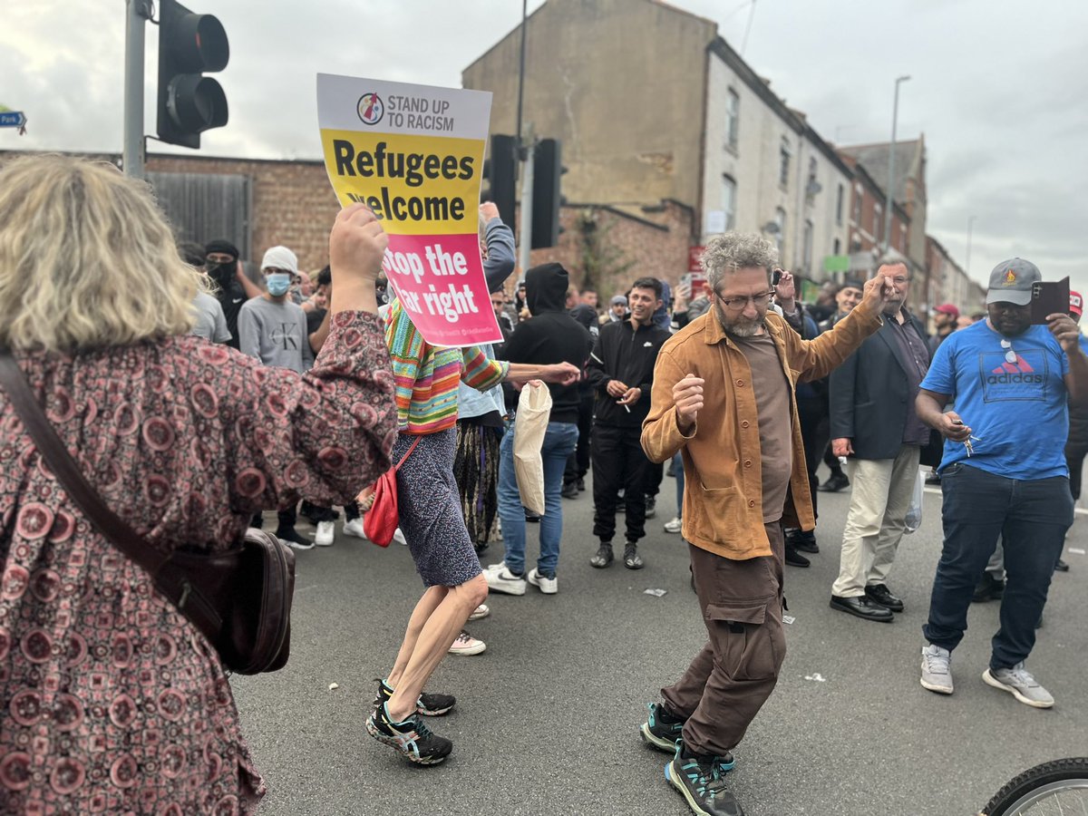 NNjournalism's tweet image. On Kettering Road in Northampton and really hoping this is the image that portrays tonight. Dancing by some. Music. No violence.