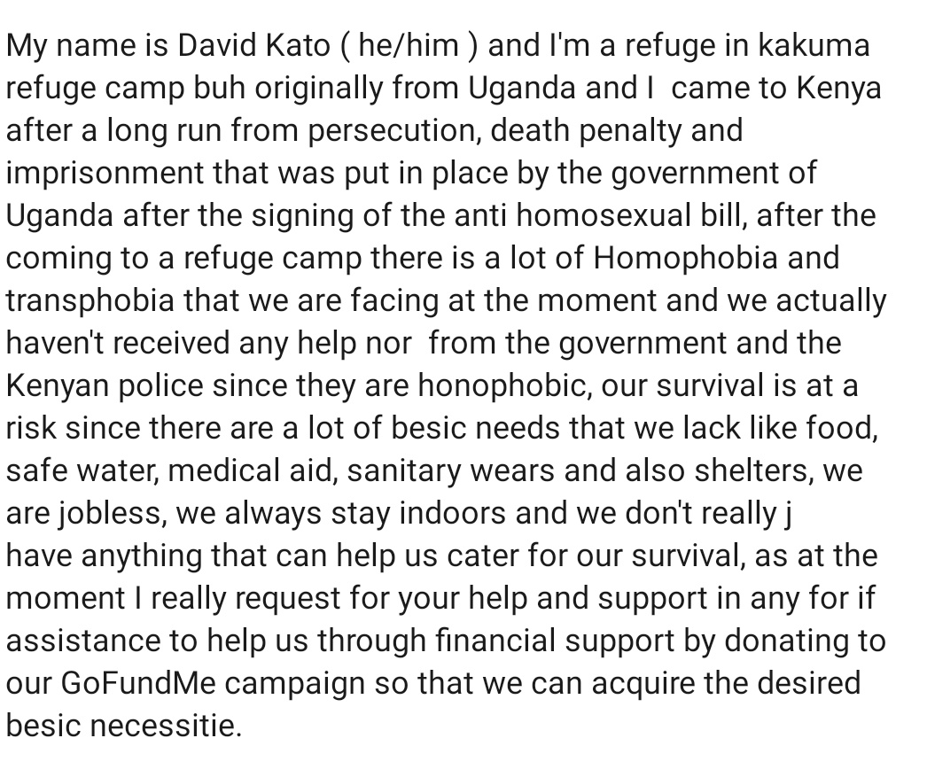 Hello everyone still here looking for Andy form of assistance to our survival please who ever is in a position to help us please donate to our GoFundMe gofund.me/9fdb3b8a even as  how much small it is like $5 please help us #GoFundMe #helplgbtq #BlackLivesMatter #translives