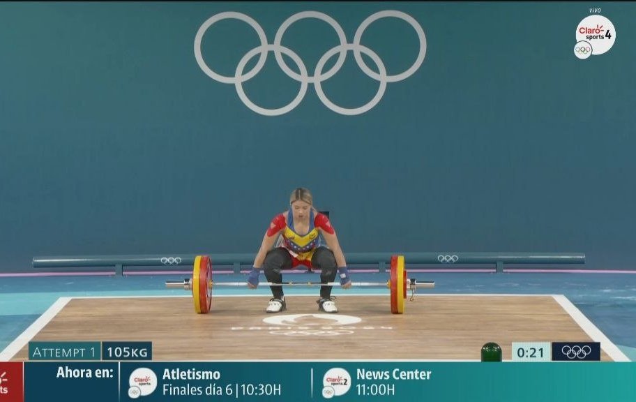 il_alan's tweet photo. Efectivo el primer levantamiento de Katherin Echandia en el envión. 

105Kg ✅ 

#Paris2024 https://t.co/xfkO1dSUgt