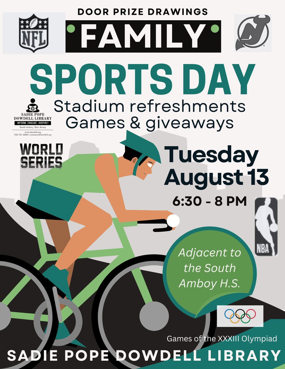 Family Sports Day #dowdelllibrary #publiclibrary #libraries #libraries #librarylife #librarylove #southamboynj