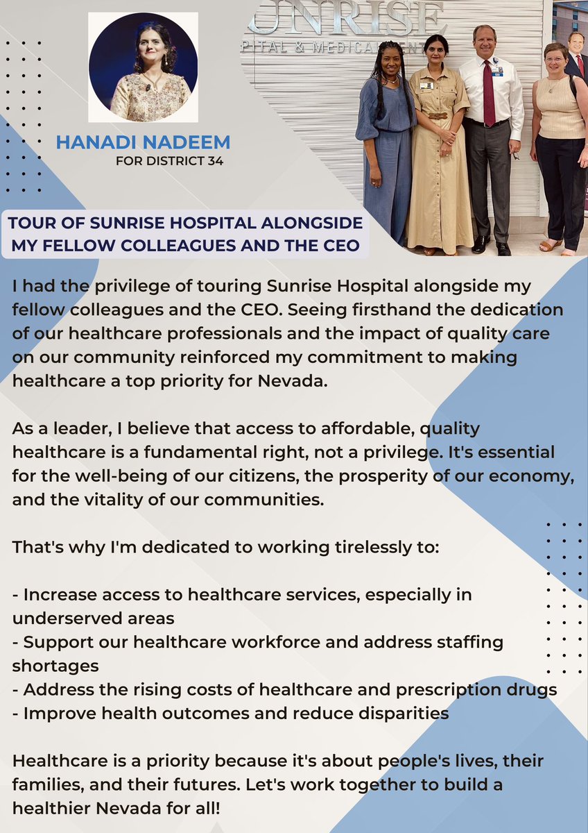 HanadiD34's tweet photo. #hanadinadeem #AssemblyElection2024 #healthcare #education #TogetherForChange #District34 #nevada #leadershipmatters https://t.co/ZSEAXzFM0m