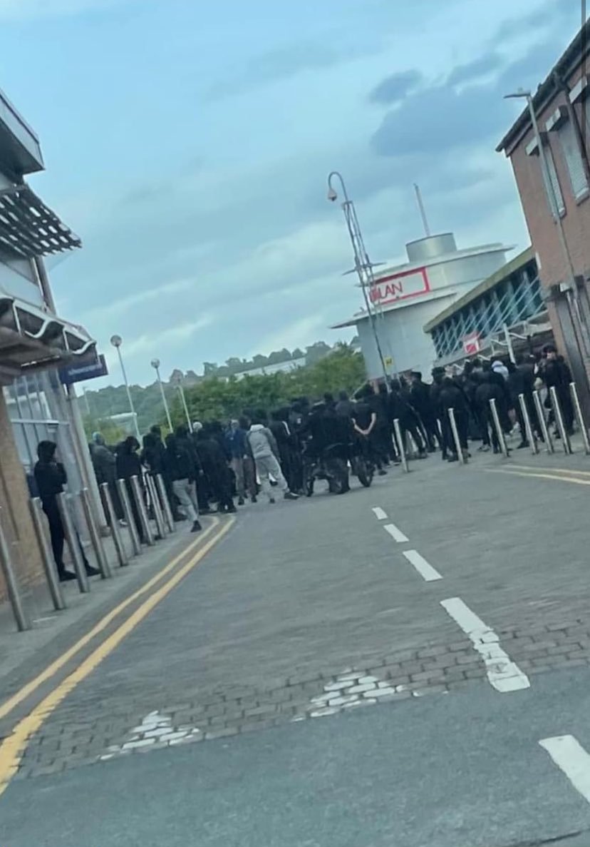 TRobinsonNewEra's tweet photo. Stoke again, gangs of masked Muslims on the streets.

Once again, where are the police?

If this was English people, police would be out there, riot gear, kettling them.

CC: @WeNeedReformUK https://t.co/uNFWMr0qwi