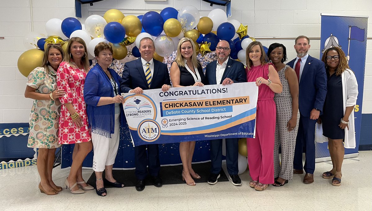 cory_uselton's tweet photo. We had a great program today at Chickasaw Elementary School! The Mississippi Department of Education recognized CES as an Emerging Science of Reading School. I want to congratulate Selina Nichols, Crystal Robinson, Marché Phillips, and the CES faculty and staff! #TeamDCS https://t.co/XB44CUoxJf