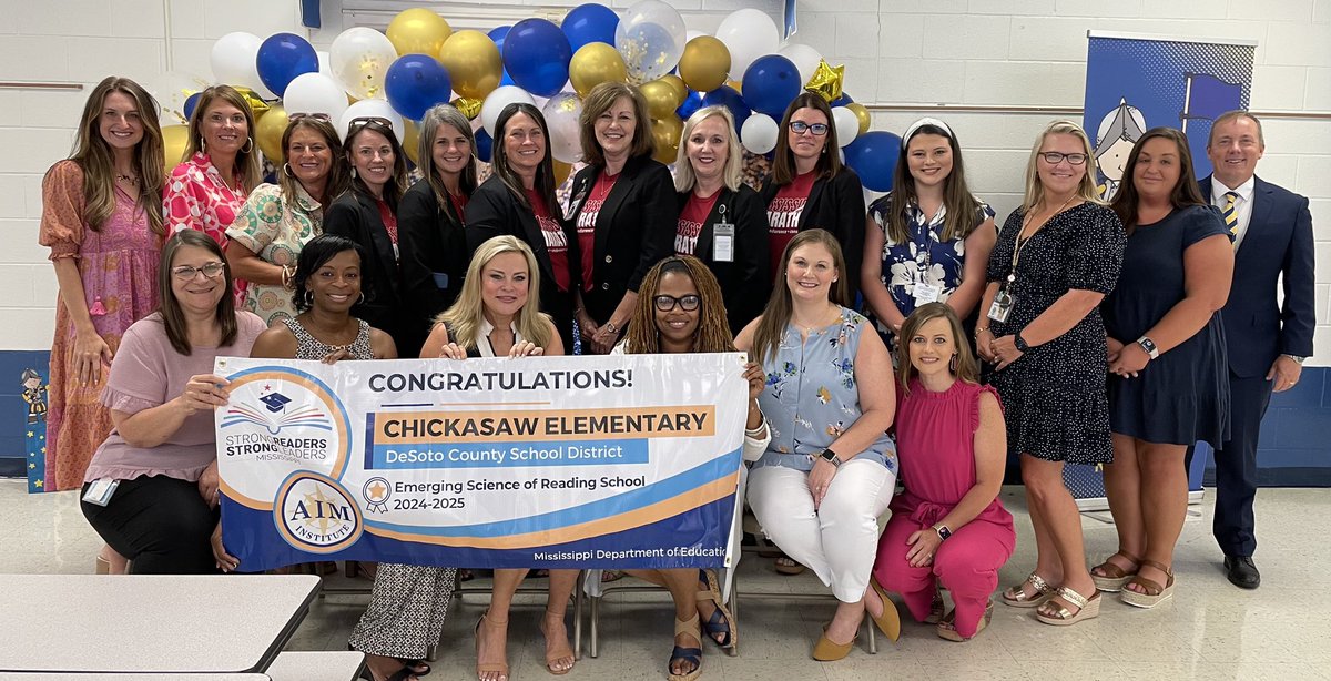 cory_uselton's tweet photo. We had a great program today at Chickasaw Elementary School! The Mississippi Department of Education recognized CES as an Emerging Science of Reading School. I want to congratulate Selina Nichols, Crystal Robinson, Marché Phillips, and the CES faculty and staff! #TeamDCS https://t.co/XB44CUoxJf