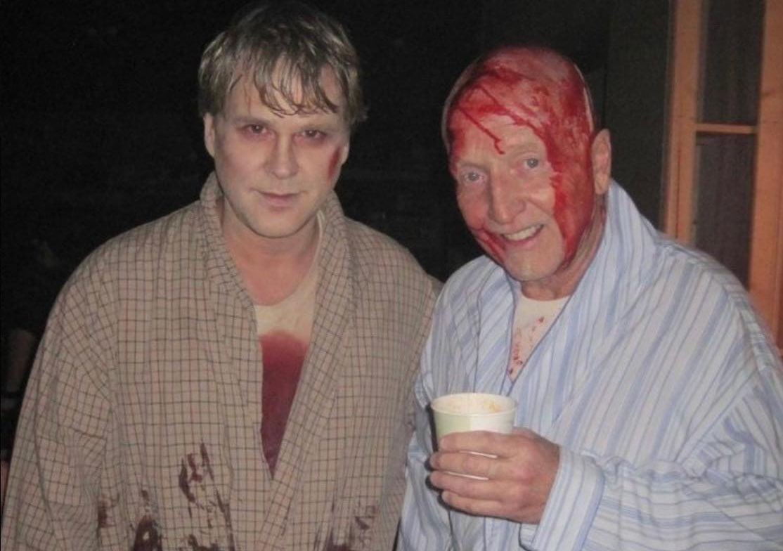 Saw's tweet image. to the extraordinary and legendary Tobin Bell: wishing you the happiest of birthdays from your forever muse. 

your voice will never cease to send shivers down the spines of those who are ungrateful. turn that cap around and celebrate. 🎂🩸