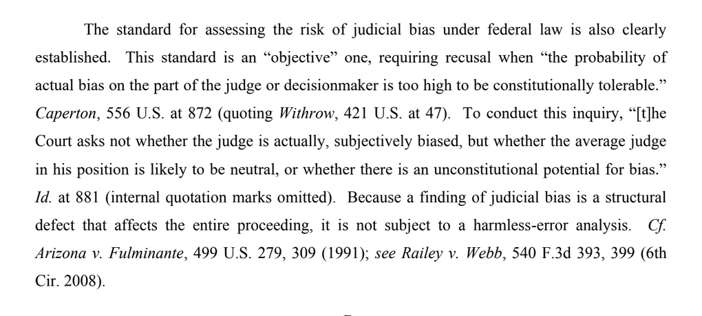 IUHabeas's tweet photo. New opinion from #CA6 about the fed standard for judicial bias in a capital case: Jackson v. Cool, Nos. 21-3207 and 21-3280, August 6, 2024. https://t.co/1uO9Wz0Ywj. See Part III, page 7 ff.
Take from and apply it as you will.
#Delphi #RichardAllen https://t.co/w4YsCVaOky