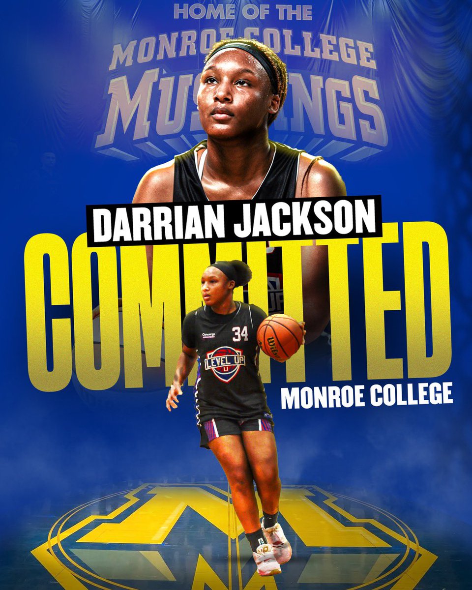 Congrats to Darrian Jackson who will continue her academic/basketball career at Monroe College on a sports scholarship! Monroe is a D1 JUCO in the NJCAA. 

She went to Uniondale HS playing on varsity for 6 years. She was a captain, 1,000+ point scorer and All-County selection.