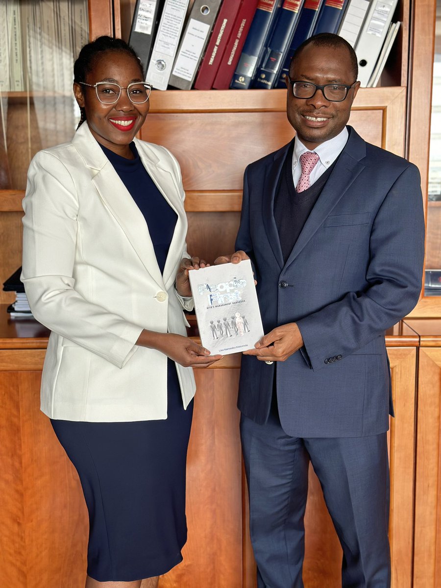 It is so gratifying to see young Namibian professionals authoring books. Today I bought a book written by one of our own Liza Matomola, with me in the picture, titled People First. It is a must read for everyone leading or aspiring to lead people.